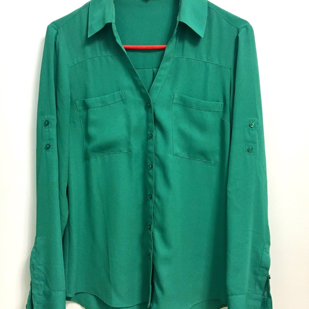 Green Button-Down Shirt